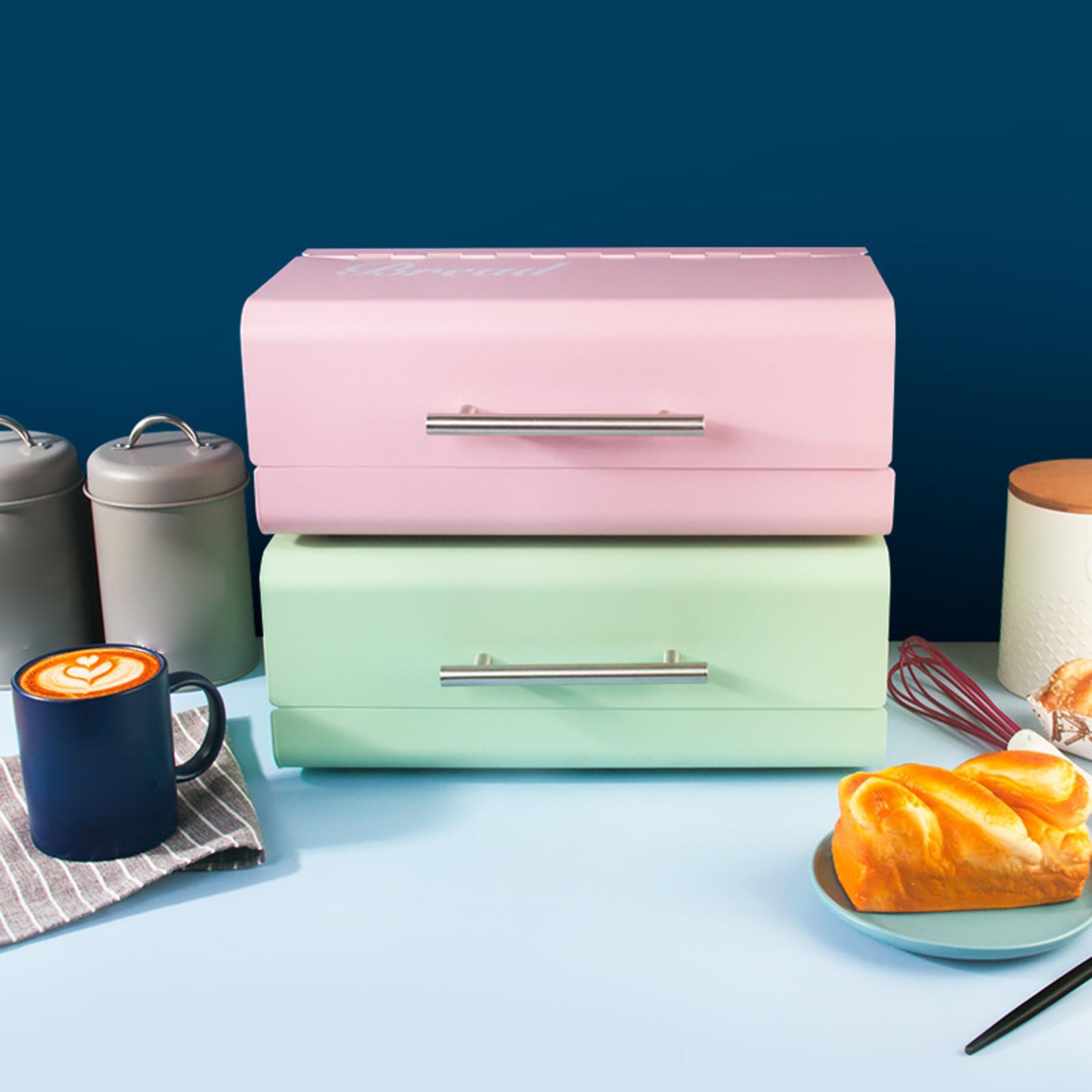 Iron Bread Box Bread Bin Organizer Bread Keeper for Counter Kitchen