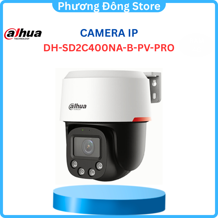 Camera IP PT 4MP DAHUA DH-SD2C400NA-B-PV-PRO - Hàng chính hãng