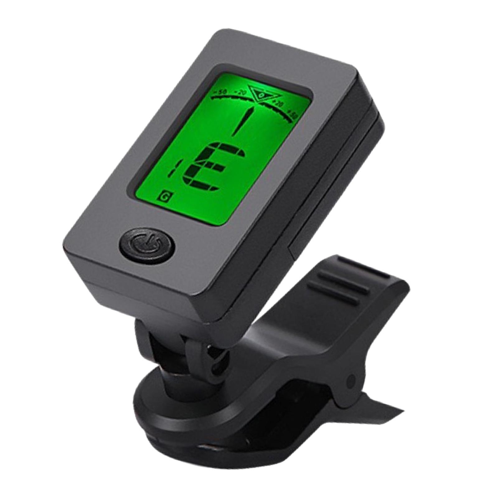 Clip on Tuner Guitar Tuner Bass Tuner Portable High Sensitivity Quick & Accurate Tuning Multifunction for Violin Guitar Stringed Instruments