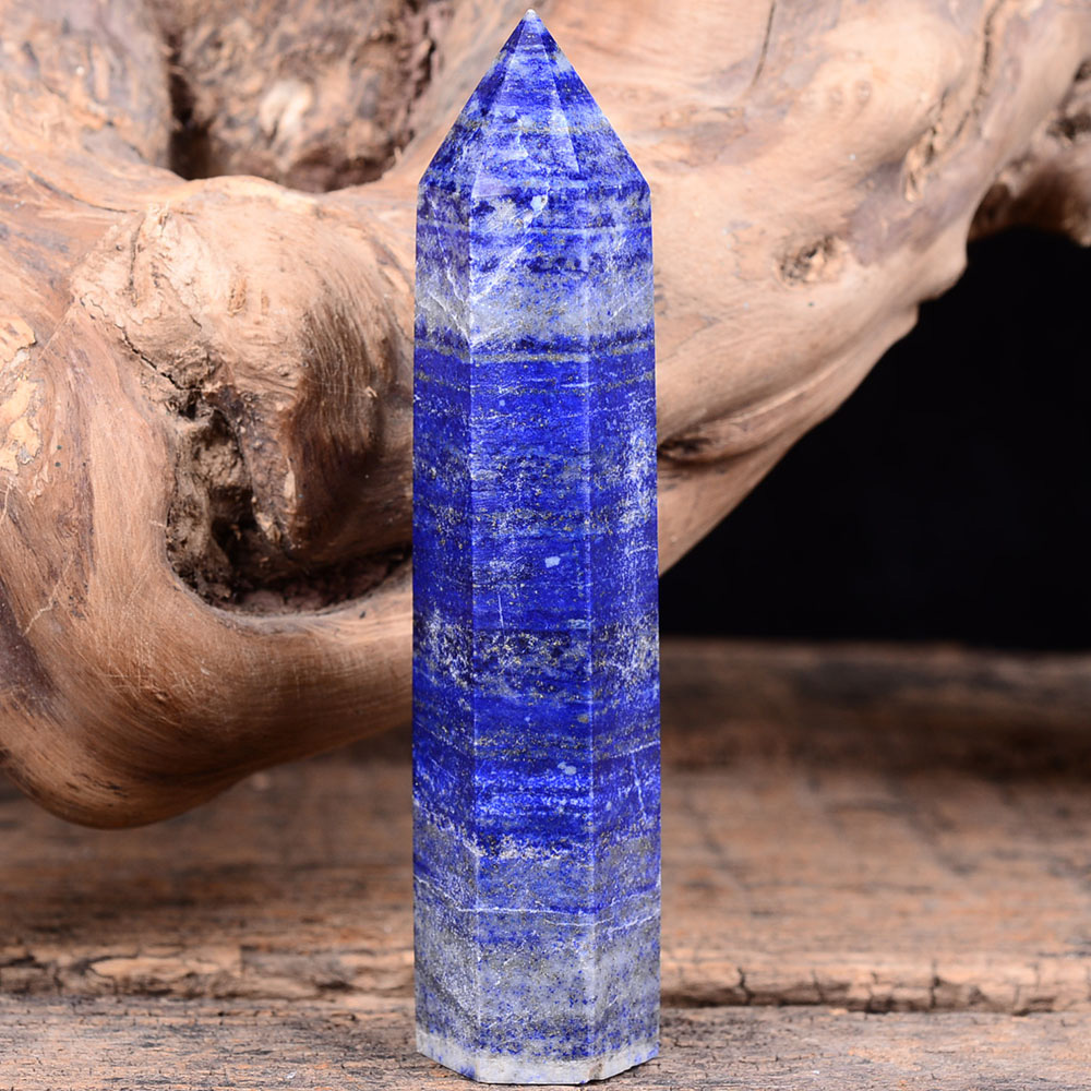 Đá Phong Thủy Thanh Tẩy Hình Trụ Lapis Lazuli Pha Lê Cao Cấp