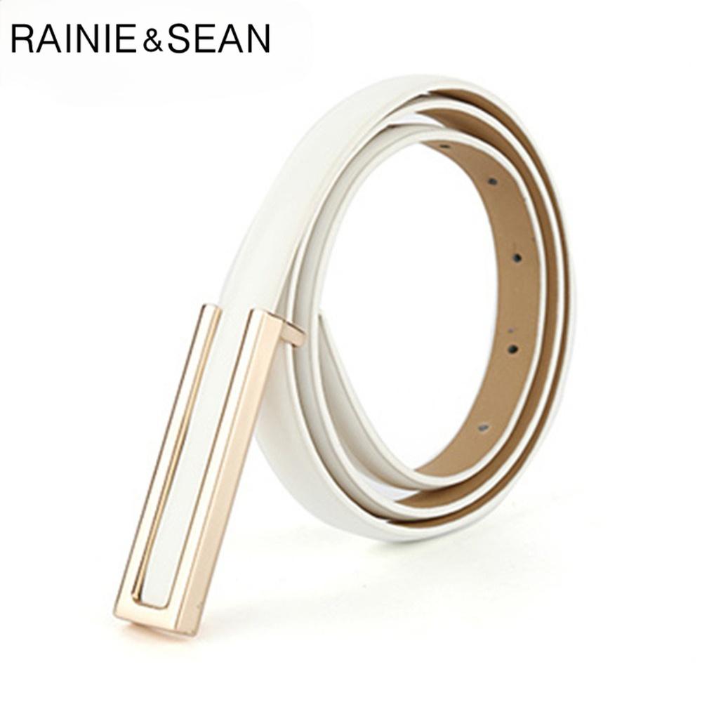 Bằng Sáng Chế Da Thắt Lưng Nữ Mỏng Nữ Eo Cho Quần Da Thật Xanh Đỏ Đen Trắng Hồng Nữ Dây Đeo 102Cm