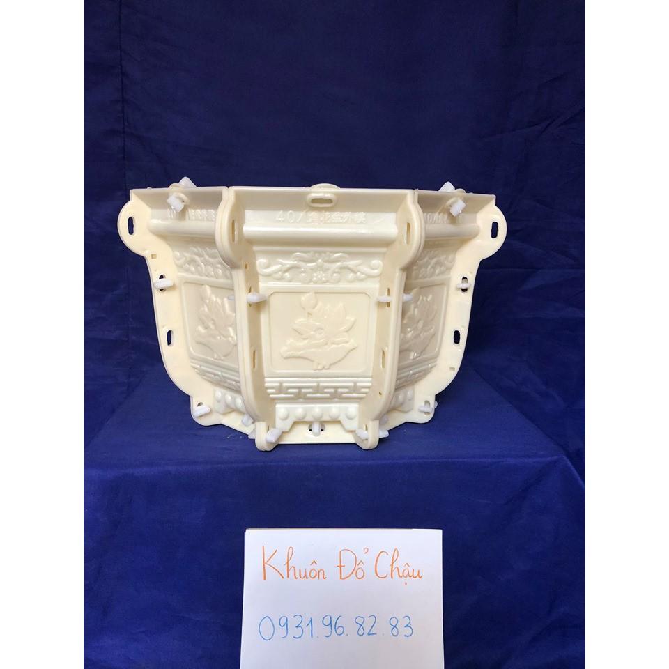 Khuôn đổ chậu bát giác 40cm nhựa ABS có lòng trong