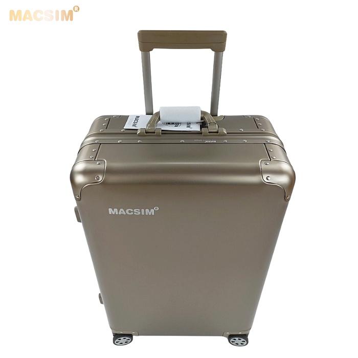 Vali hợp kim nhôm nguyên khối MS1318 Macsim cao cấp màu ti-gold, màu bạc, màu đen cỡ 24inches