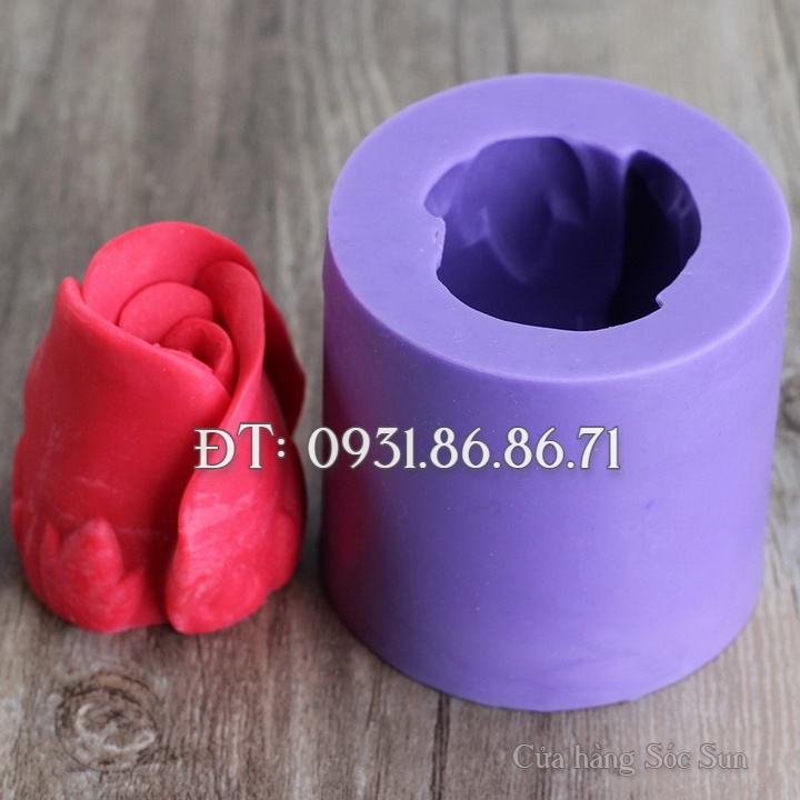 Khuôn silicon hoa hồng búp - Mã số 1708