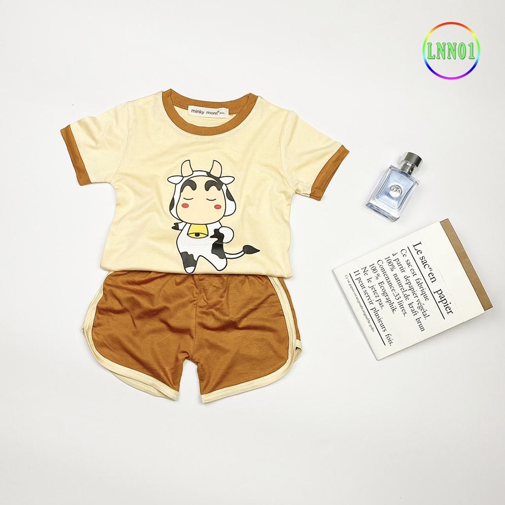 Bộ Cộc Tay Cho Bé LNN01 Đồ Bộ Thun Lạnh Cao Cấp Mềm Mịn Thoáng Mát Dễ Chịu, Thoải Mái Cho Bé
