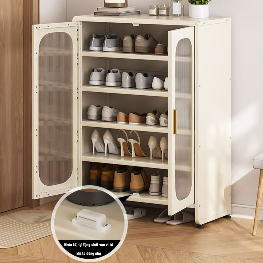 Tủ Giày Dép Thông Minh Chất Liệu Thép Carbon Ngăn Kệ Có Thể Điều Chỉnh