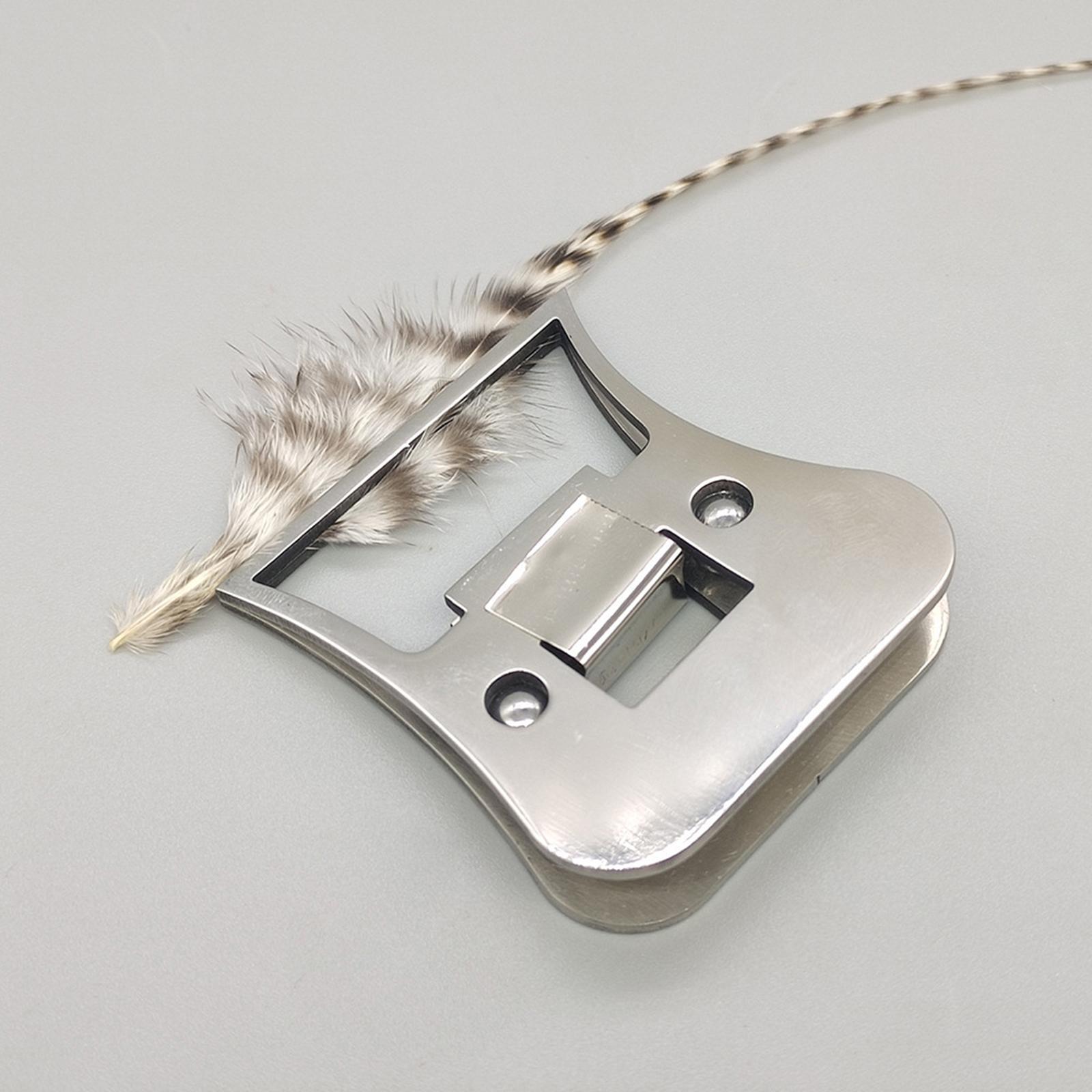 Fly Tying Hackle Clamp Fly Fishing Gear Feather Pliers Accessories Fly Tying Tool Hackle Clamp for Baits Making Supplies Fly Tying Device