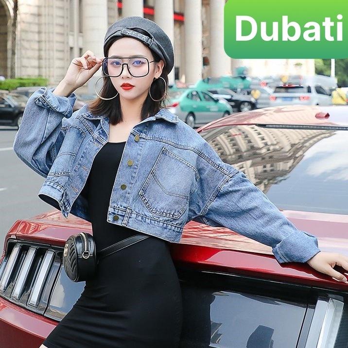 ÁO JEAN NỮ CHẤT BÒ DÀI TAY CÓ NÚT SAU CÁ TÍNH HÀN QUỐC- DUBATI FASHION