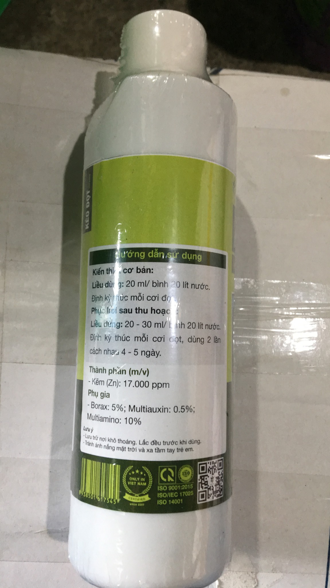 Vọt đọt sầu riêng lọ 500ml phân bón thế hệ thứ 5