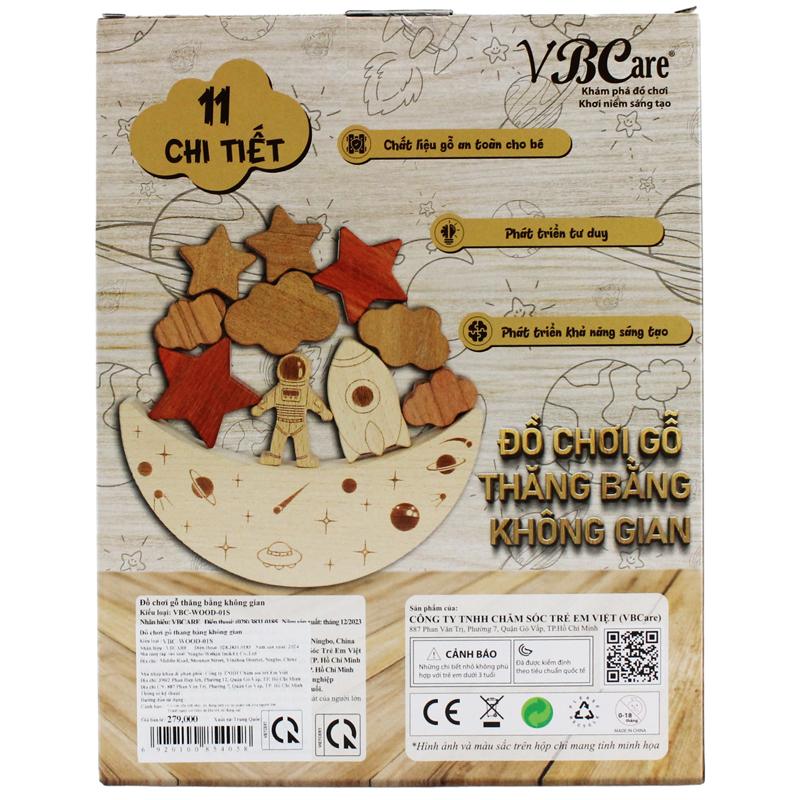 Đồ Chơi Gỗ Thăng Bằng Không Gian - VBC-WOOD-01S (11 Chi Tiết)