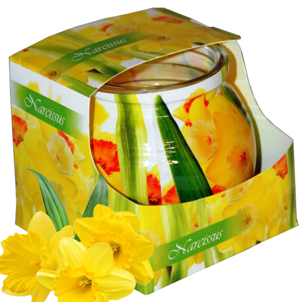 Ly nến thơm tinh dầu Admit Narcissus 85g QT01882 - thủy tiên vàng