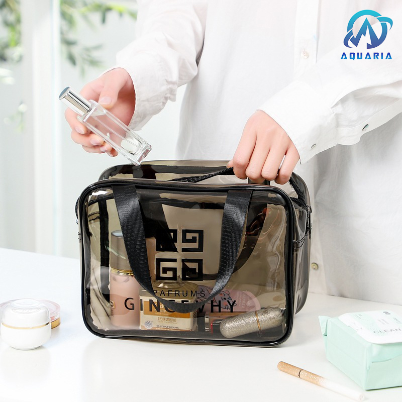 Combo 3 Túi Đựng Mỹ Phẩm Đồ Trang Điểm Dụng Cụ Cá Nhân Trong Suốt Chống Nước Tiện Lợi Đa Năng