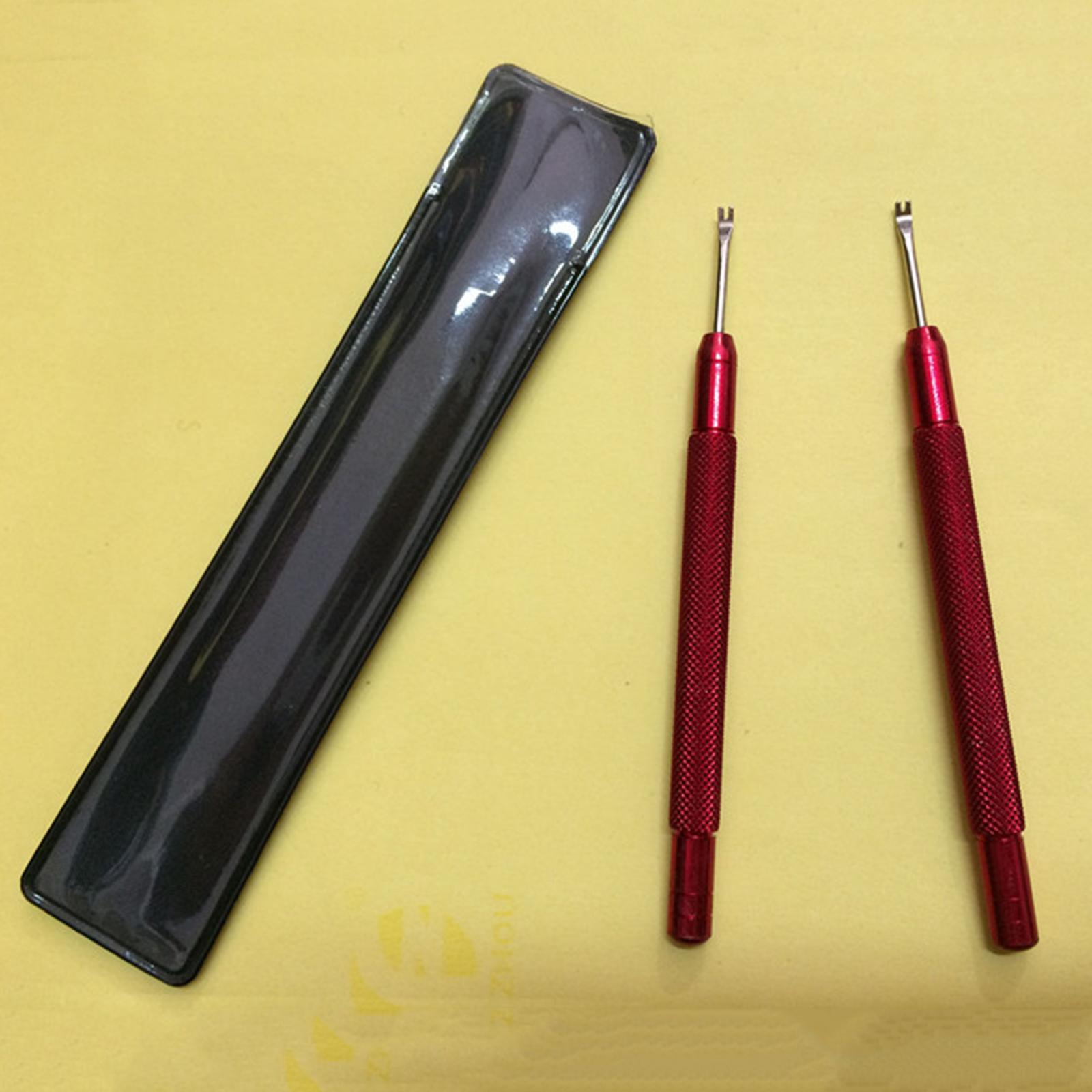 2x Link Pin Removal Bar Tool Set for Watch Wrist Bands Removal red