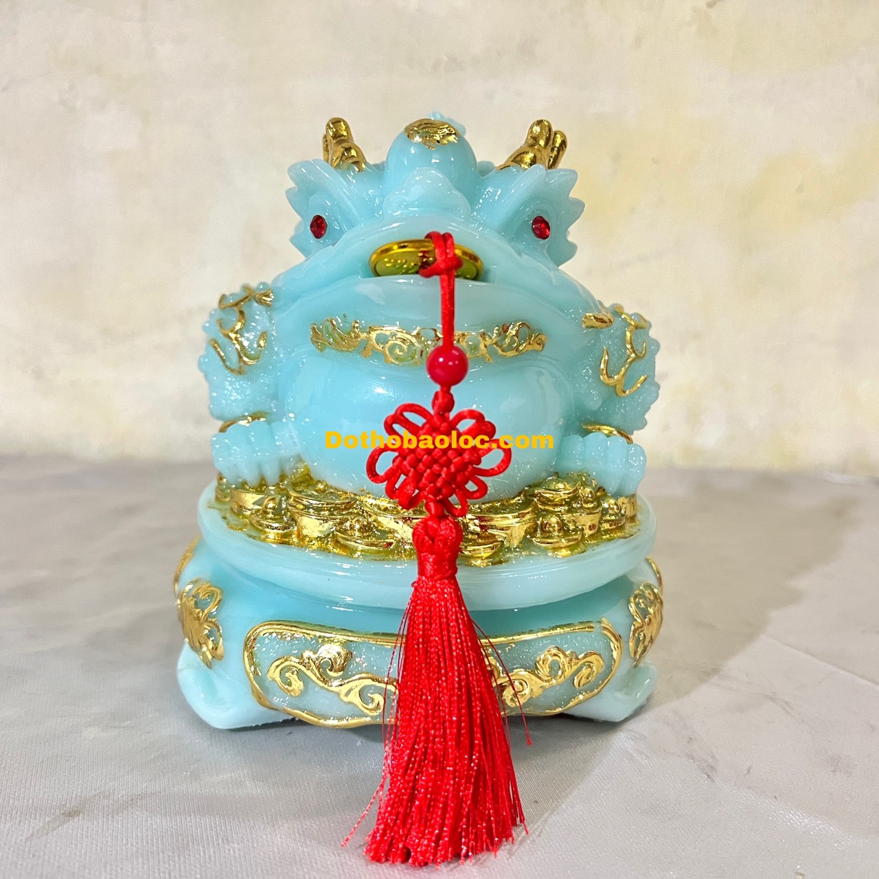 Cóc phong thủy, Thiềm Thừ để trên bàn thờ Thần Tài chiêu tài hút lộc cao 14.5cm