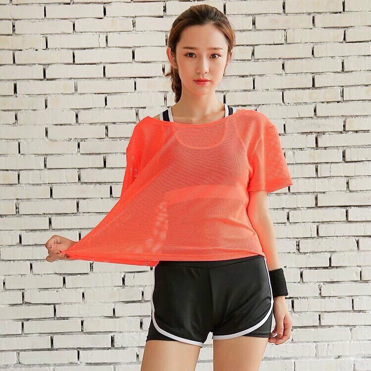 Áo croptop lưới tập Gym, yoga, mặc nhà, đi du lịch hay đi chơi đều đẹp - A002