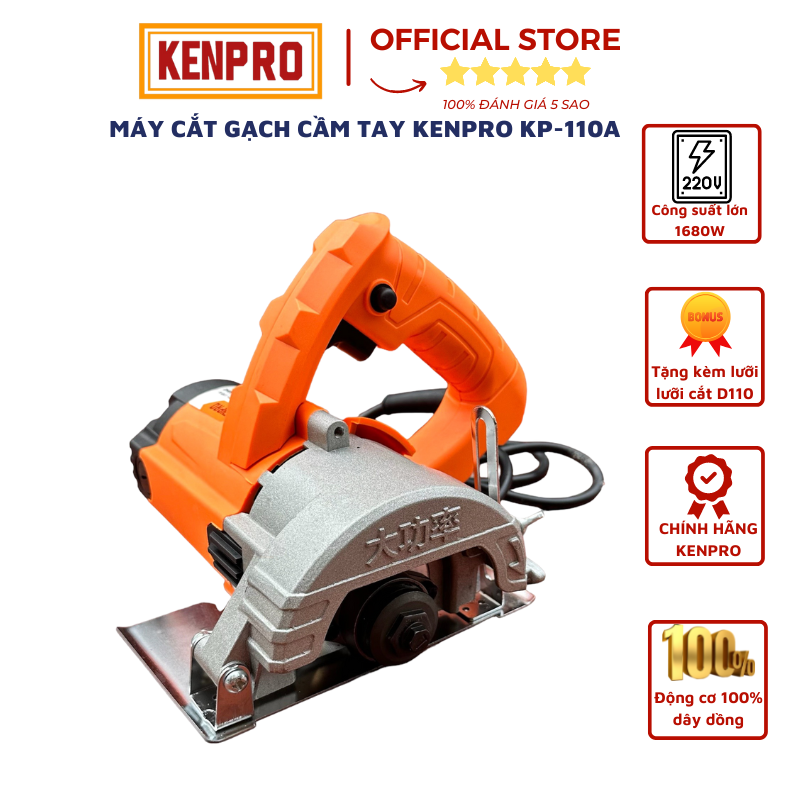 Máy Cắt Gạch Cầm Tay KENPRO KP-110A, Bảo hành 6 tháng