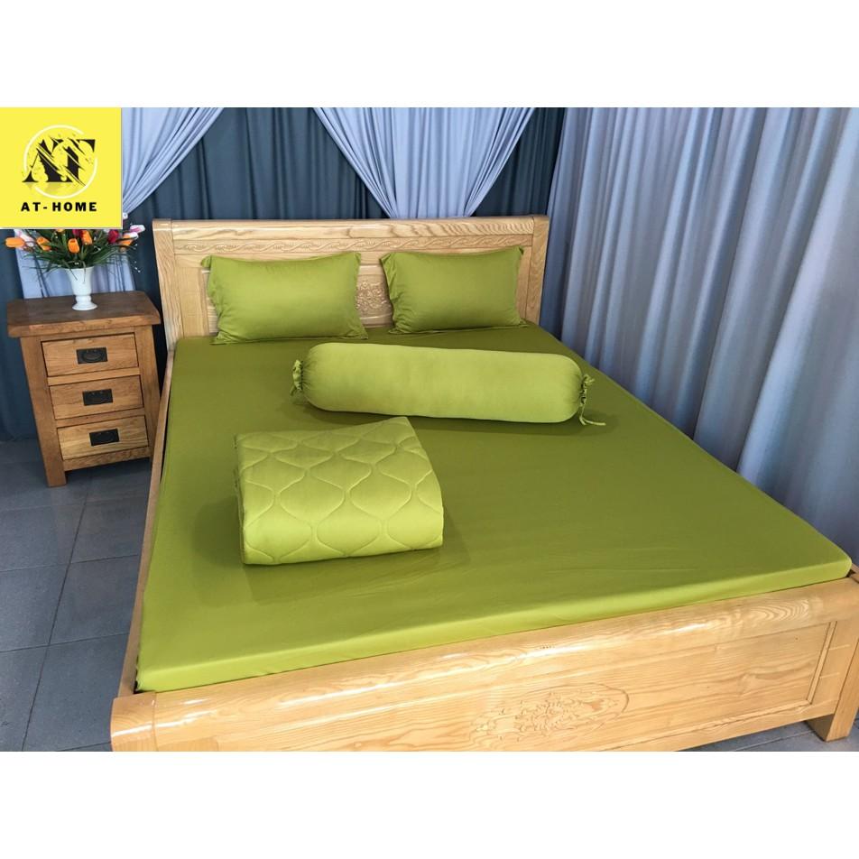 Ga - Drap Giường Lẻ Thun Mát Lạnh Thương hiệu LAN PHAM BEDDING - Màu Xanh Rau Má