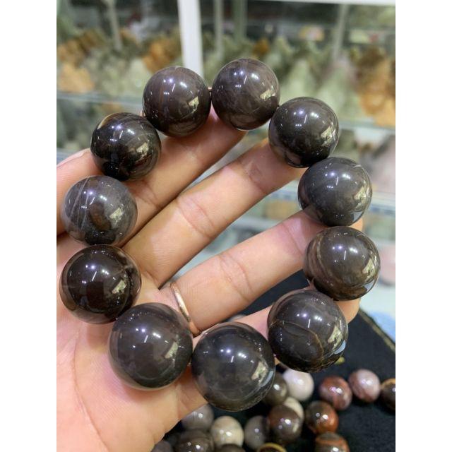 Vòng Tay Gỗ Hóa Thạch Size 20mm