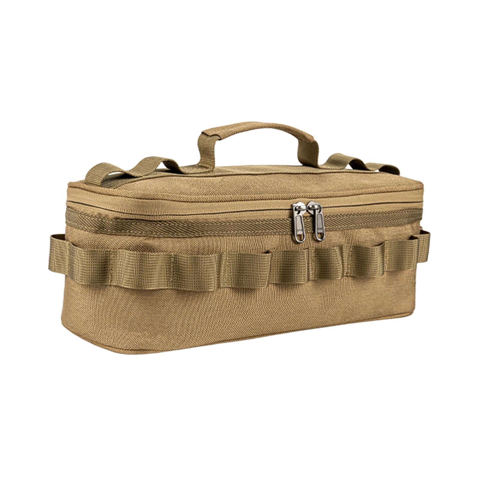 Camping Storage Bag Tableware Bag Durable Utility Tote Bag with Compartments