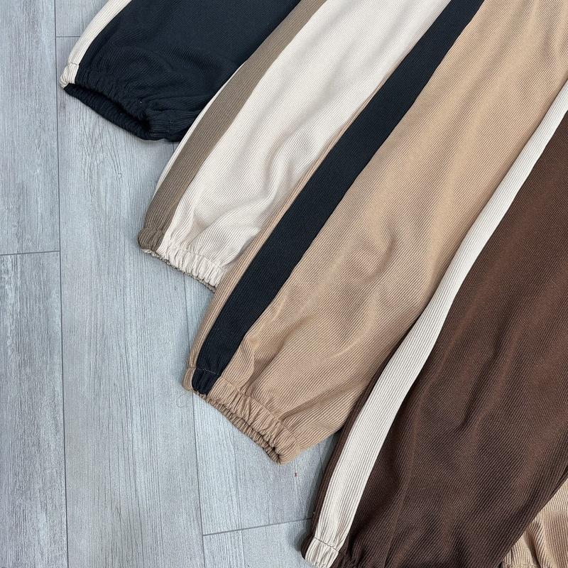 Quần jogger nữ bigsize nữ ống rộng bo gấu BIGSIZE CÔ NHỎ, Quần thể thao 58-95kg SSUON - Màu Nâu Socola