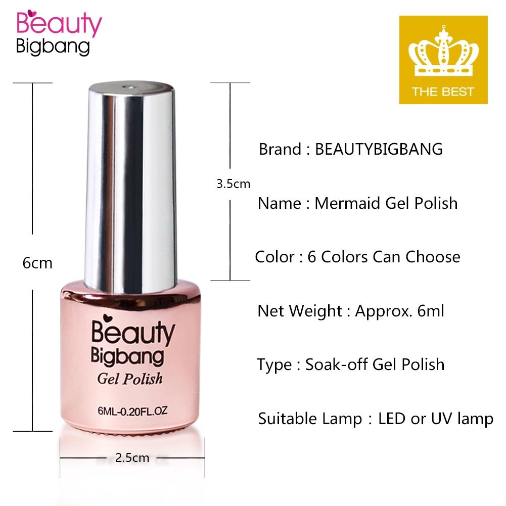 Gel đánh bóng móng tay Beautybigbang tạo hiệu ứng lấp lánh xinh xắn 6ml