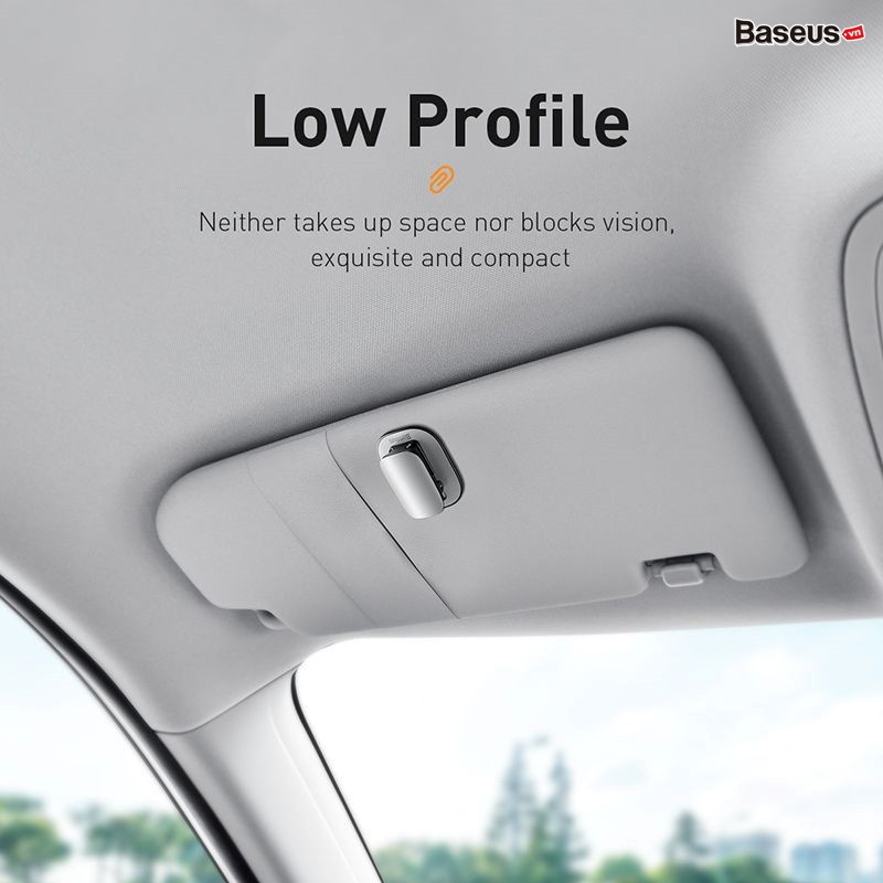 Kẹp treo kính và đồ dùng trên xe hơi Baseus Platinum Vehicle Eyewear Clip - hàng chính hãng