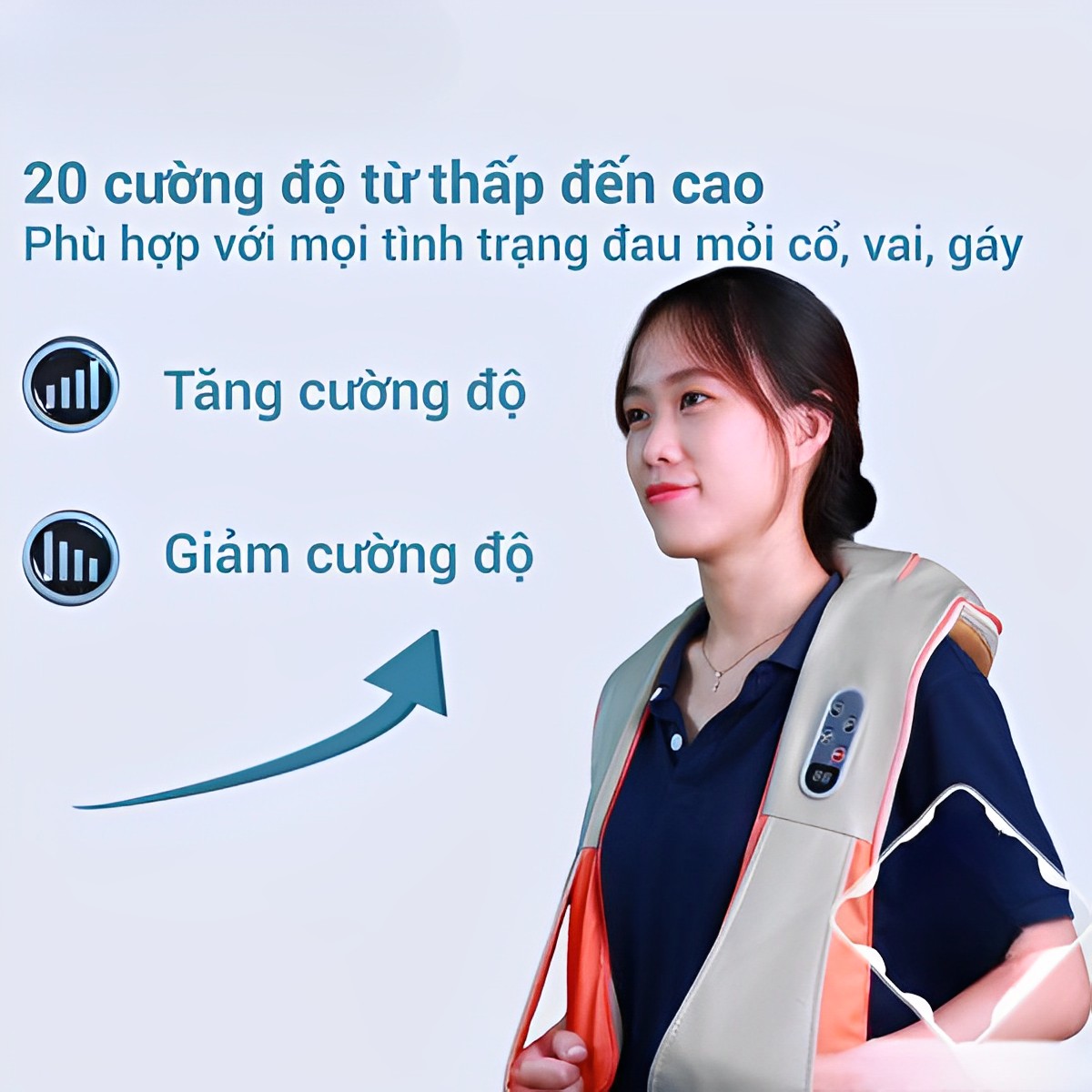 Đai Massage Cổ, Vai Gáy, Lưng , tác động sâu vào vùng cơ giúp giảm đau nhanh chóng
