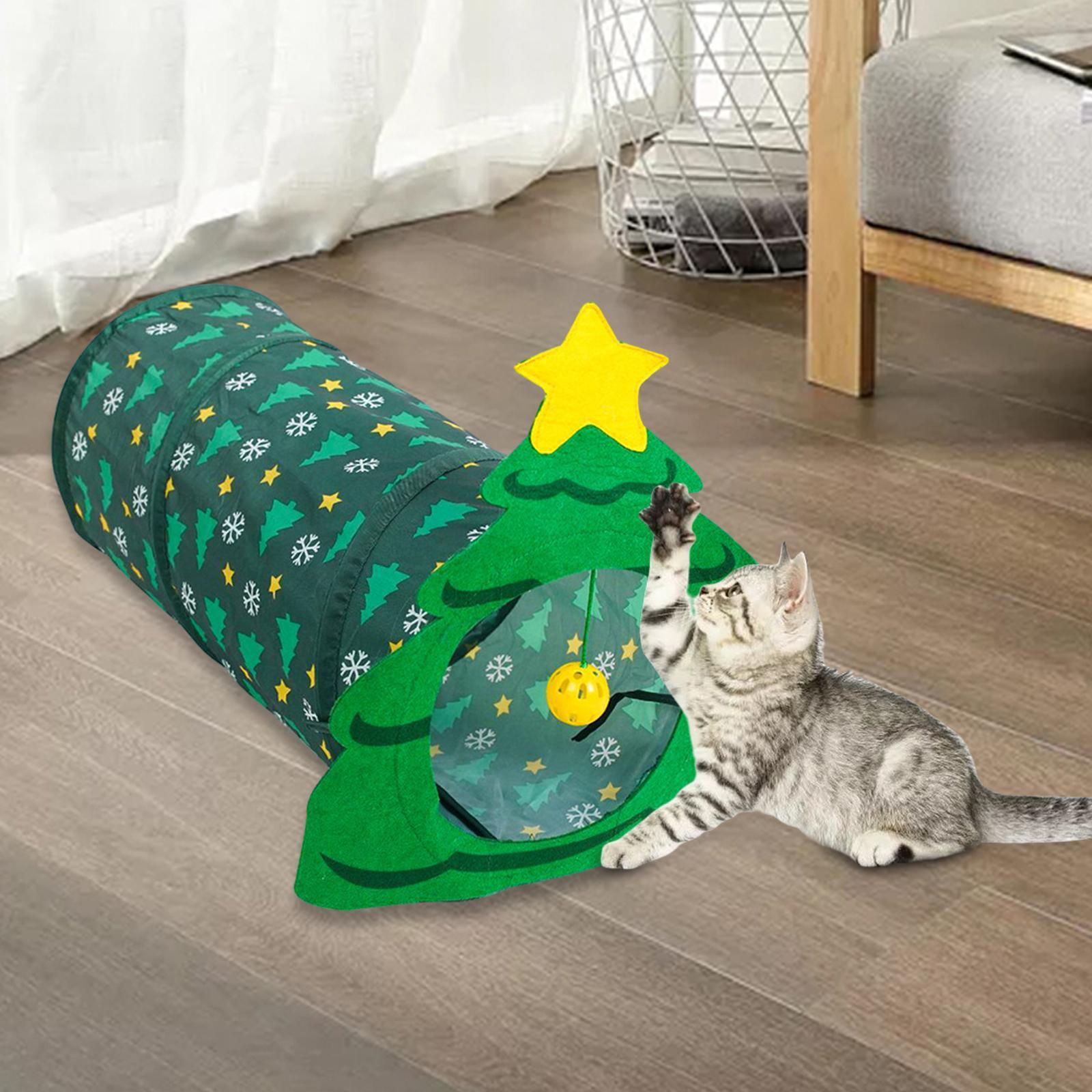 Cat Tunnel Interactive Toys Exercising Hiding Training and Running Collapsible Kitty Tunnel Foldable Pet Tunnel for Cat Puppy