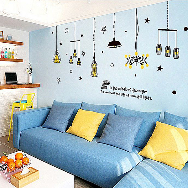 Decal Dán Tường Đèn Treo 4 DKN066