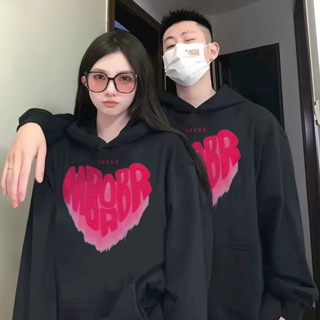 áo hoodie in Chữ Love, áo khoác hoodie couple trái tim phong cách hàn quốc phù hợp cho nam nữ Oversize Ulzzang thu đông local brand