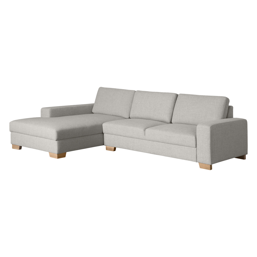 Ghế Sofa Góc Sorvallen KOZOKA - Xám Trắng