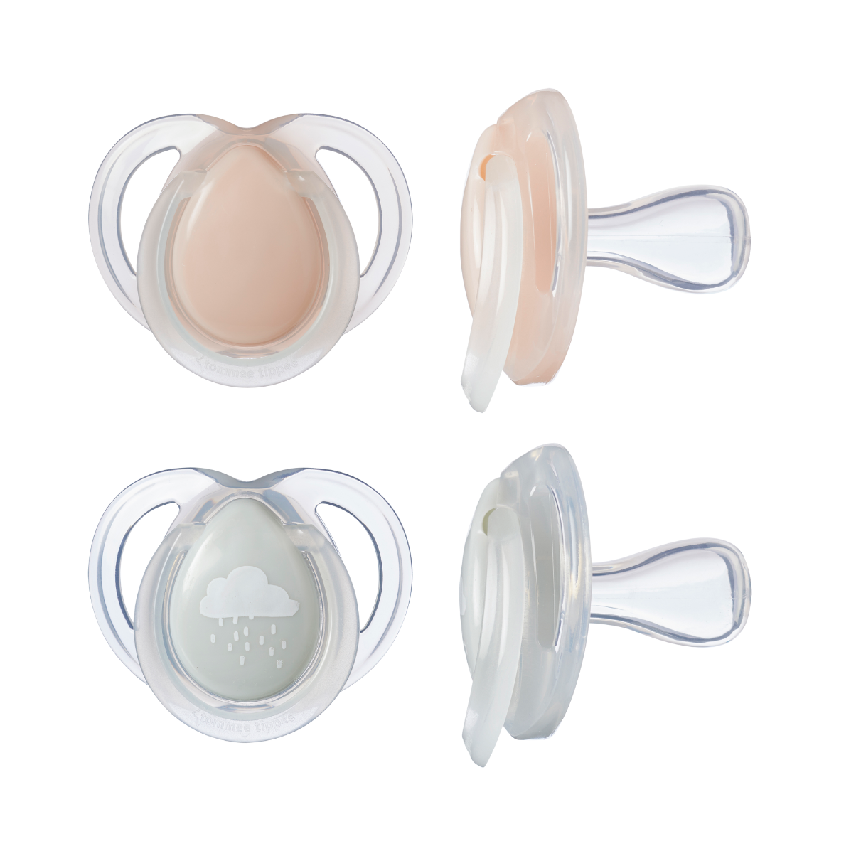 Ty Ngậm Dạ Quang Cho Bé Tommee Tippee 0-6 Tháng - Night Time – Mưa Xám