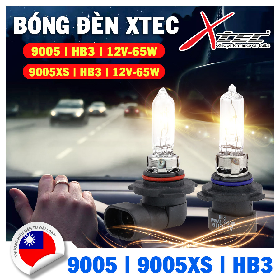 Bóng Đèn Ô Tô Xtec HB3 9005 12V 65W (Chân Cong) - Nhập Khẩu Chính Hãng