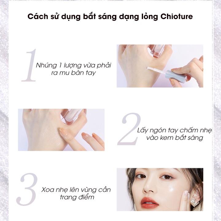 Kem bắt sáng dạng lỏng Chioture Liquid Highlighter giúp cho da sáng và lấp lánh hơn khi trang điểm