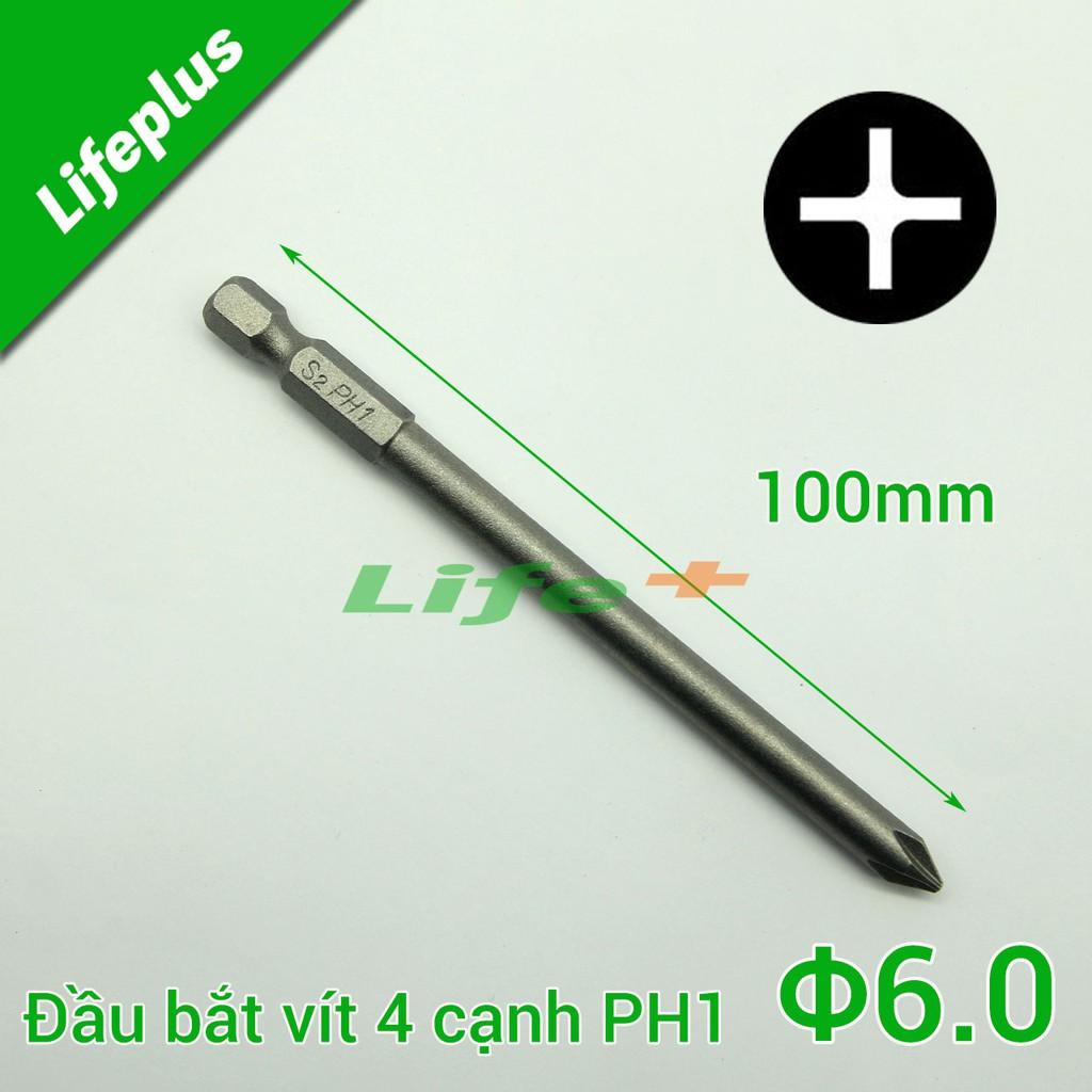 Đầu bắt vít 4 cạnh PH1 chuôi lục