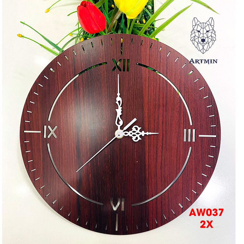 AW037 - Đồng Hồ Gỗ Decor Cổ Điển – Đồng Hồ Treo Tường Trang Trí Nhà Xinh