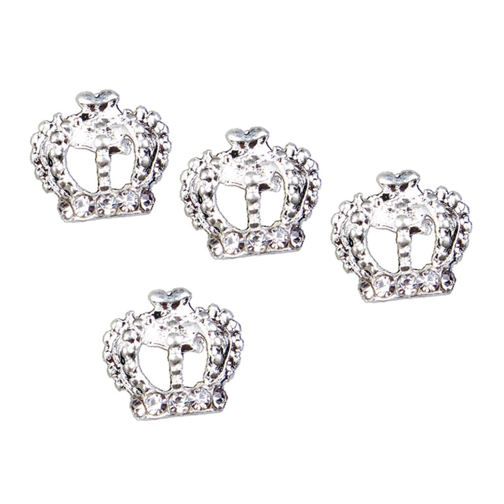 10 Pcs 3D Nail Art Charm Alloy Rhinestone Sticker Nail Tips Decorations