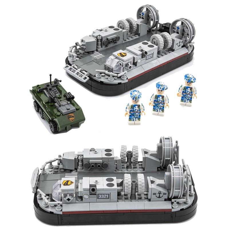 Đồ chơi Lắp ráp Thuyền đổ bộ 726 LCAC, Sembo Block 202048 Xếp hình thông minh, Mô hình Tàu chiến