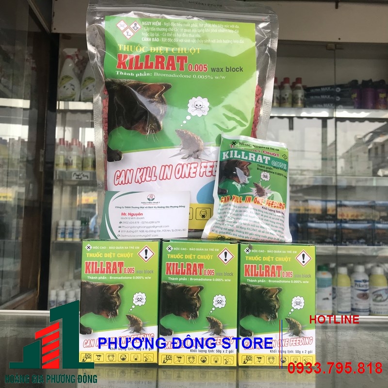 Thuốc diệt chuột dạng cốm KILLRAT 0.005% - 40g