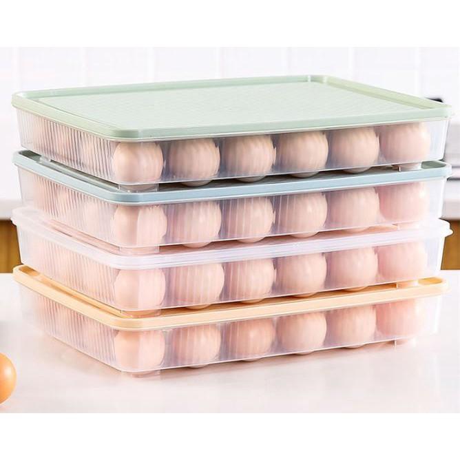 Hộp Đựng Trứng 24 Quả Có Nắp Bảo Quản Lạnh Việt - Nhật Cao Cấp Chắc Chắn