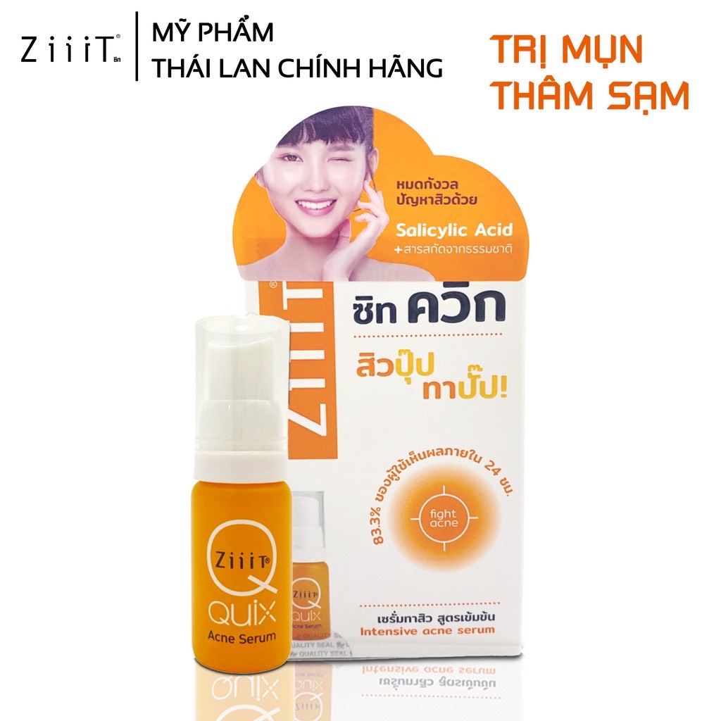 Gel Giảm Mụn ZIIIT Quix 5g Sạch Mụn, Mờ Thâm Ngừa Sẹo