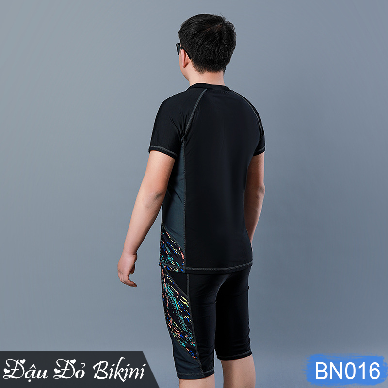 Bộ bơi nam khóa kéo size lớn, quần áo bơi bigsize cho nam giới, chất thun bơi lạnh Hàn dầy dặn, dáng thể thao mạnh mẽ | BN016