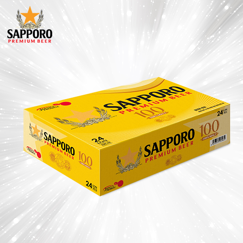 Thùng Bia Sapporo Premium 100 - 24 lon 330ml