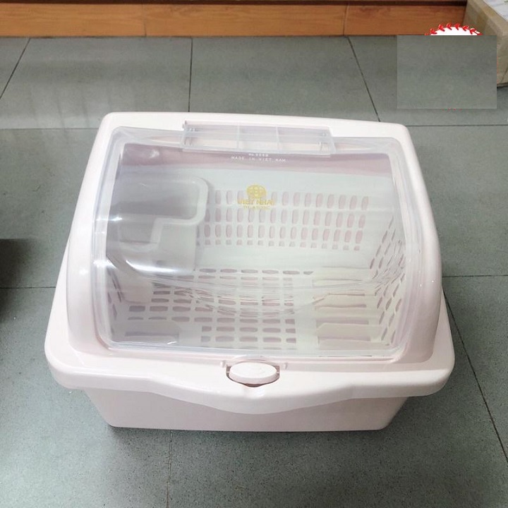 Rổ úp chén bát có nắp đậy gọn nhẹ ngăn bụi bẩn cao câp