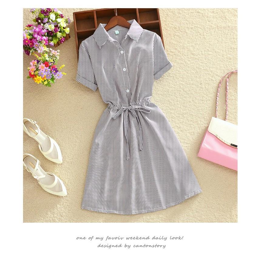 Đầm xòe cổ sơ mi xinh đẹp