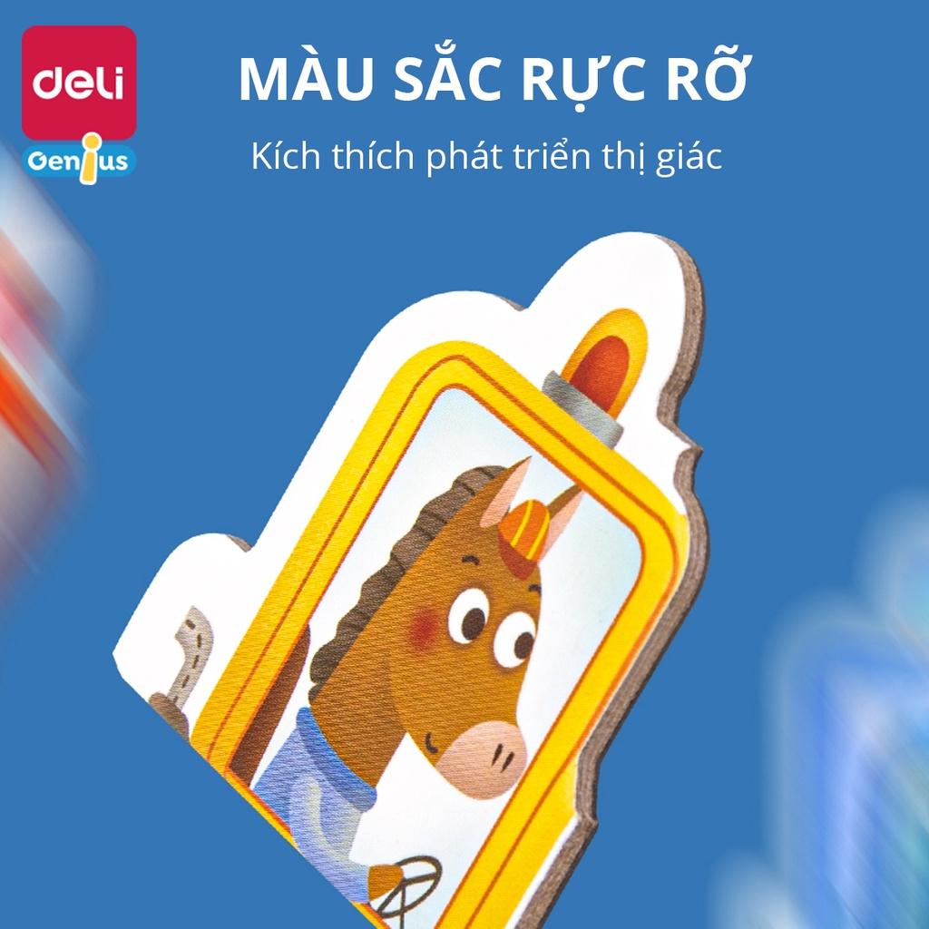 Hộp Đồ Chơi Ghép Hình Nam Châm Các Mảnh Từ Tính Kèm Bảng Viết Cho Bé Deli - Đồ Chơi Giáo Dục Chủ Đề Chữ Cái, Thời Trang, Giao Thông Phát Triển Tư Duy Nhận Biết Trẻ Em - 74526 74527 74550 74551