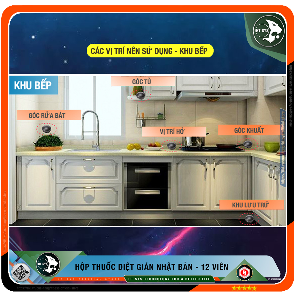 Thuốc Diệt Gián Nhật Bản HT SYS EARTH - Hộp 12 Viên - Cách Diệt Gián An Toàn Hiệu Quả Cho Con Người Và Vật Nuôi