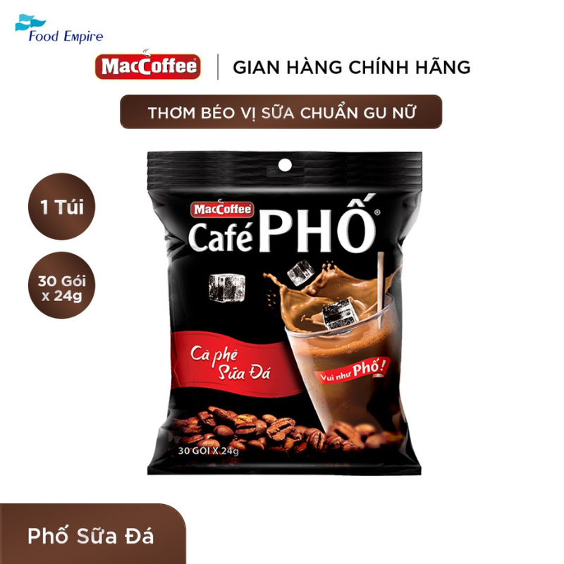 Túi Cà phê Phố Sữa Đá - MacCoffee (bịch 30 gói x 24g - date 11/2025)