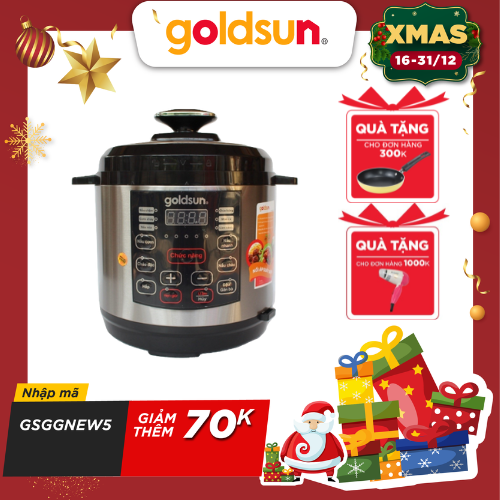 Nồi Áp Suất Điện Tử Đa Năng Goldsun CD2601 (6 lít) - Chính Hãng