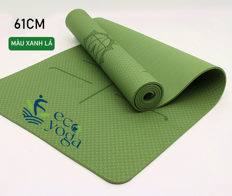 [Tặng Dây Đeo] Thảm Yoga Định Tuyến TPE 1 Lớp 8mm - YOGA QG, Độ Bám Cao, Chống Trơn Trượt, Mềm Mại, Thân Thiện Với Môi Trường, An Toàn Khi Tiếp Xúc Với Da - Hàng chính hãng